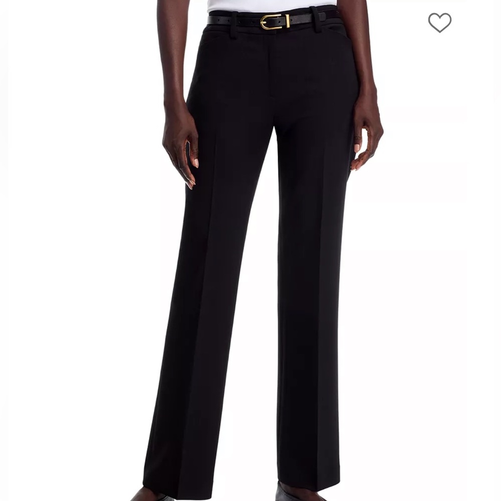 NWOT Lafayette 148 N Y   Reade Mid-Rise 
Straight Leg Pants In Black Size 6.